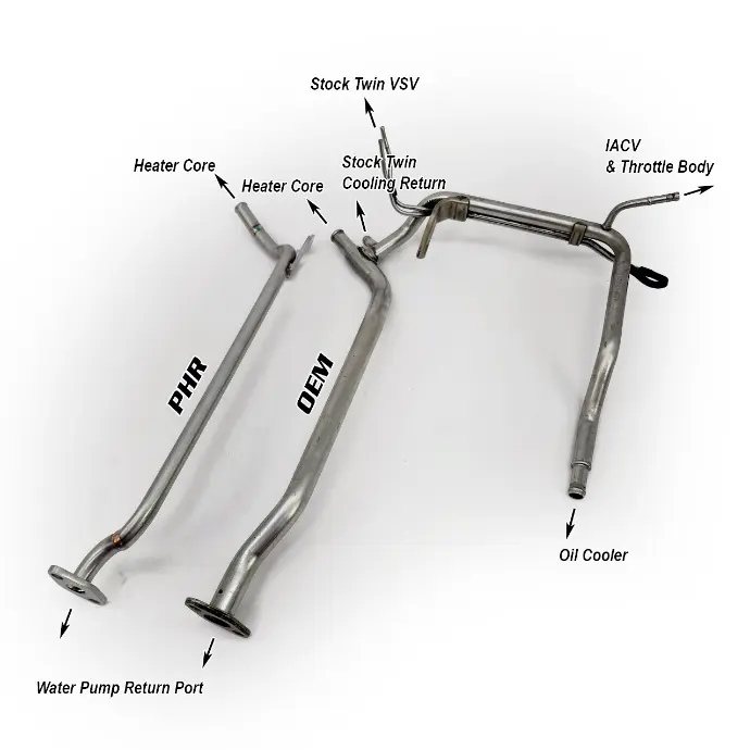 その他エンジン、冷却装置 [Y-250307-12] PHR - Powerhouse Racing Heater Return Pipe for 2JZ – Induction